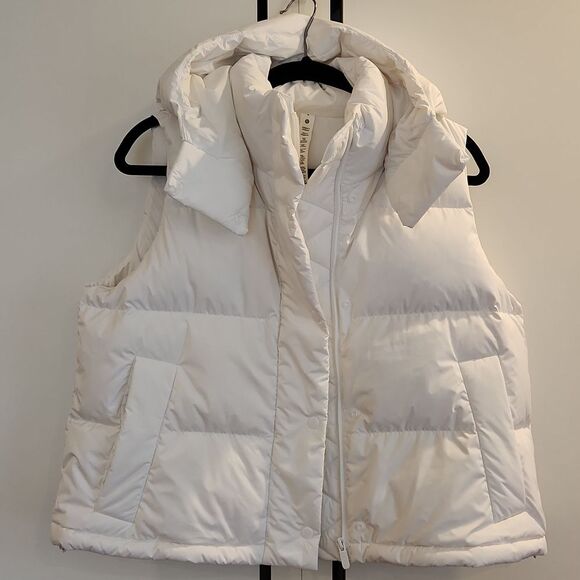 Lululemon Wunder Puff Cropped Vest In White Size 6 New No Tag - Picture 6 of 16